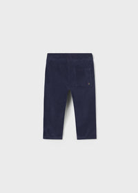 NAVY STRETCH CORDUROY PANTS