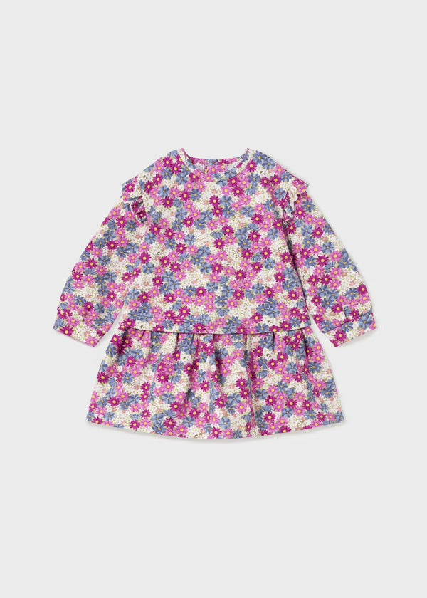 FLORA PRINT DROP WAIST BABY DRESS