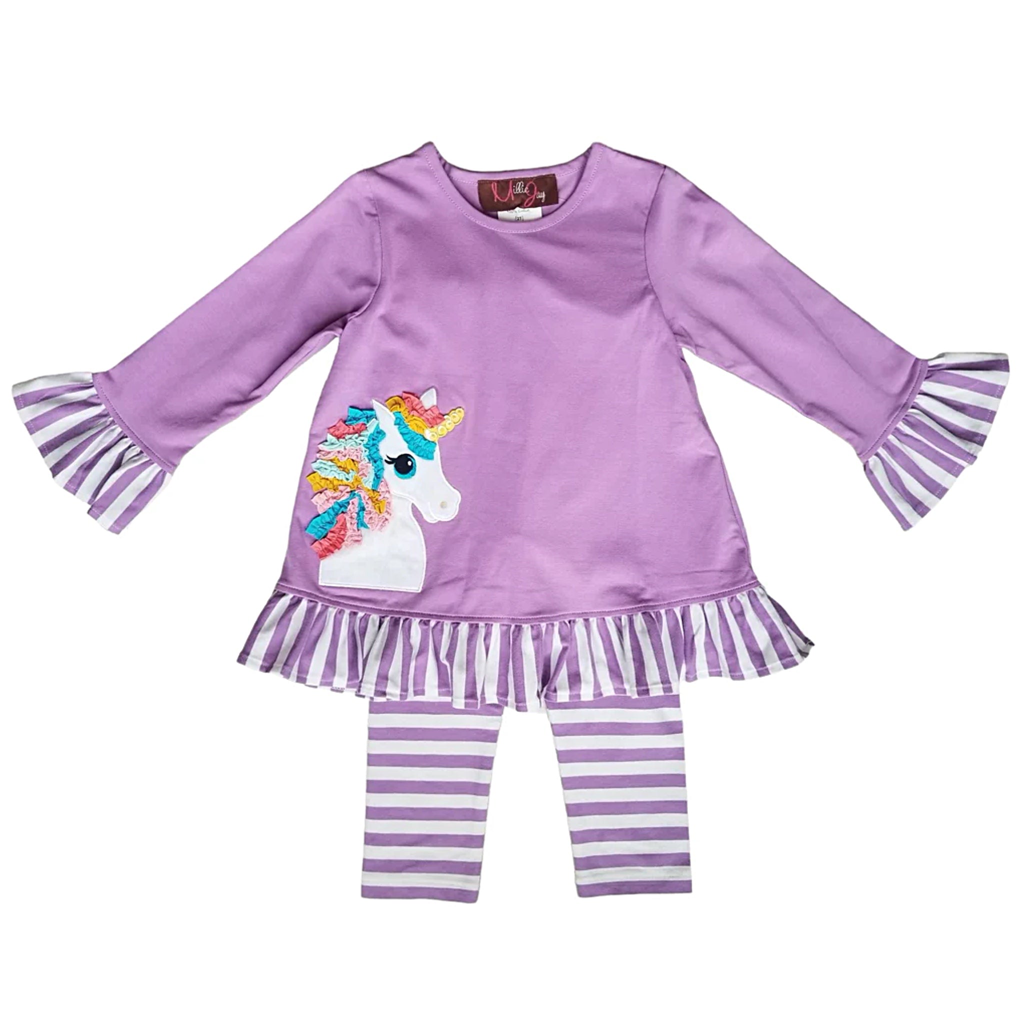 UNICORN APPLIQUE LEGGINGS SET