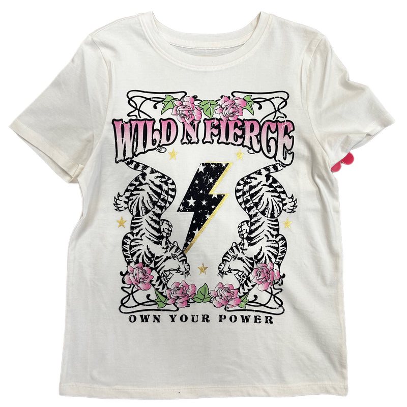 TWEEN WILD AND FIERCE TWEEN GRAPHIC BAND TEE