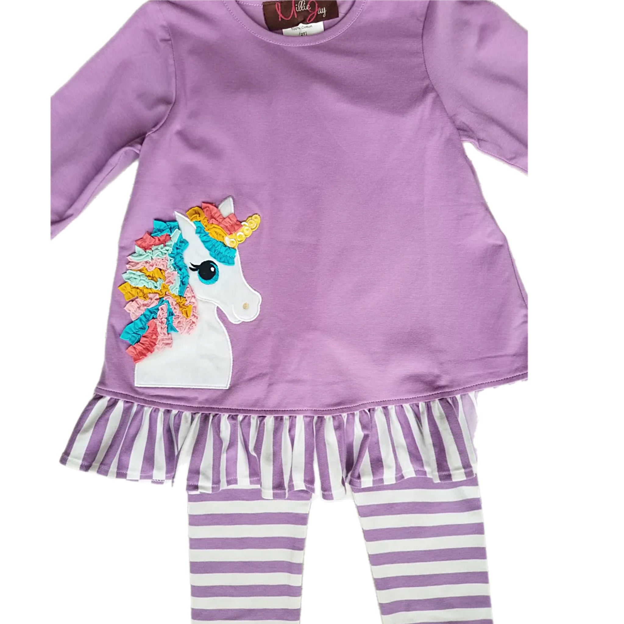 UNICORN APPLIQUE LEGGINGS SET