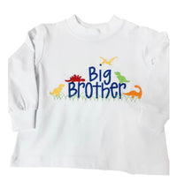 WHITE KNIT LONG SLEEVE BIG BROTHER TEE