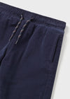 NAVY STRETCH CORDUROY PANTS