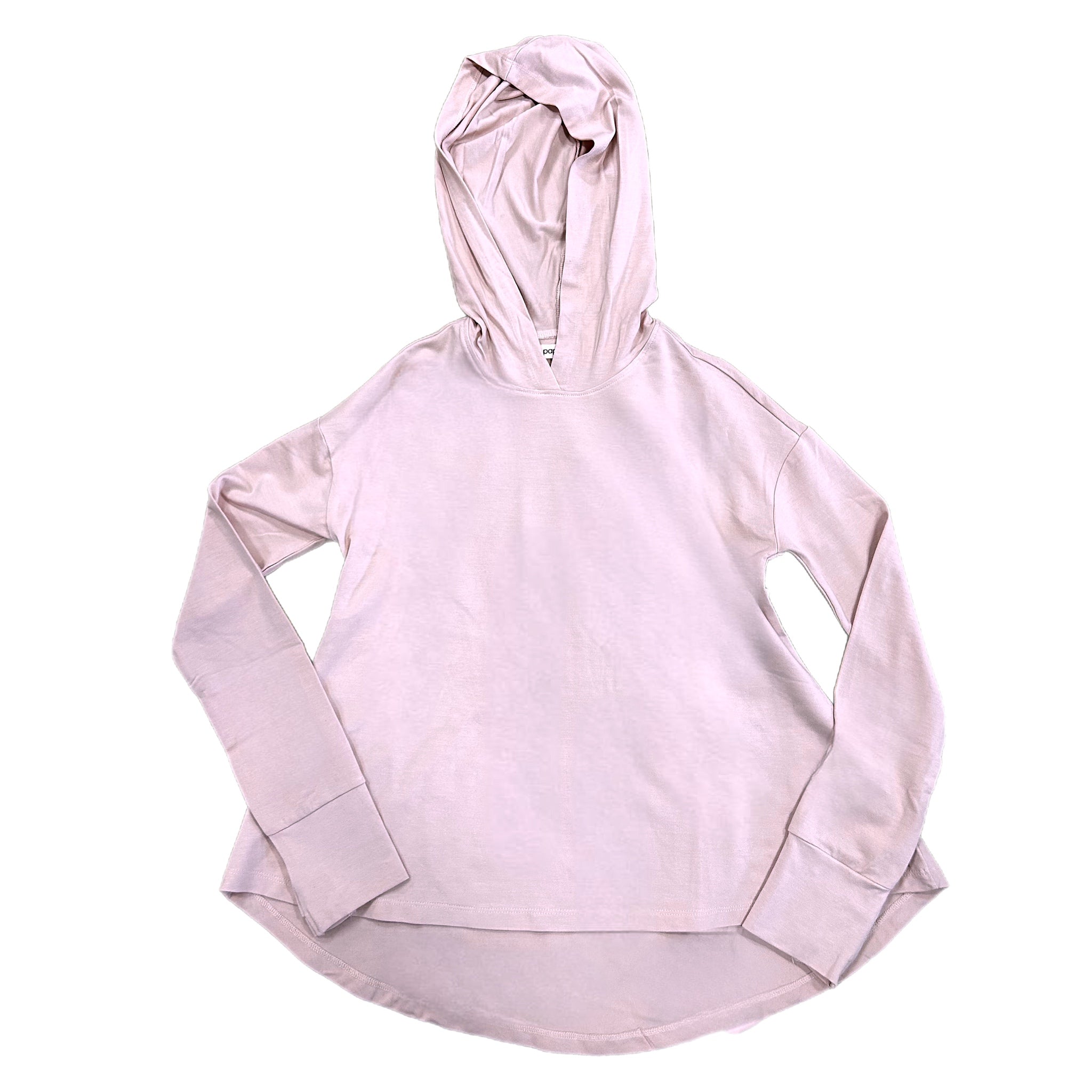 TWEEN LONG SLEEVE THUMBHOLE HI-LO HOODIE PEACH WHIP