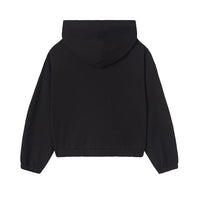 TWEEN MIXED FABRIC ZIP UP HOODIE