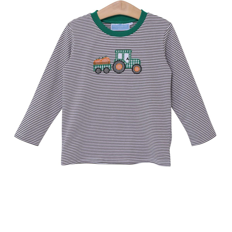 PUMPKIN TRACTOR APPLIQUÉ TEE