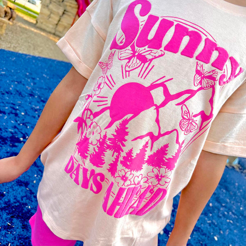 TWEEN SUNNY DAYS AHEAD GRAPHIC TEE