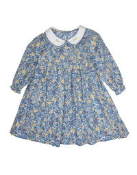 BLUE FLORAL PRINT DRESS