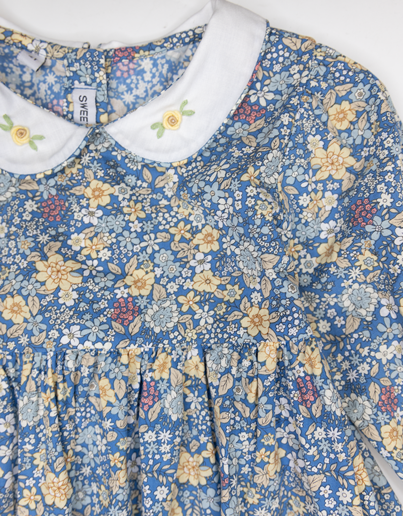 BLUE FLORAL PRINT DRESS