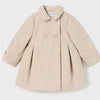 OATMEAL PLEATED WOOLEN  COAT