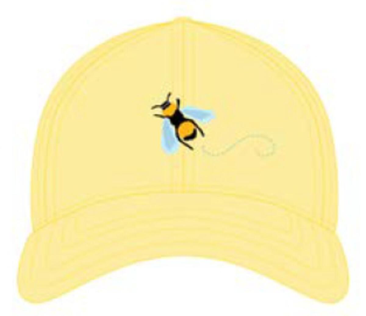 KIDS HONEY BEE ON LIGHT YELLOW BASEBALL HAT
