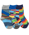 Boys Colorful Multi Stripe Crew Socks