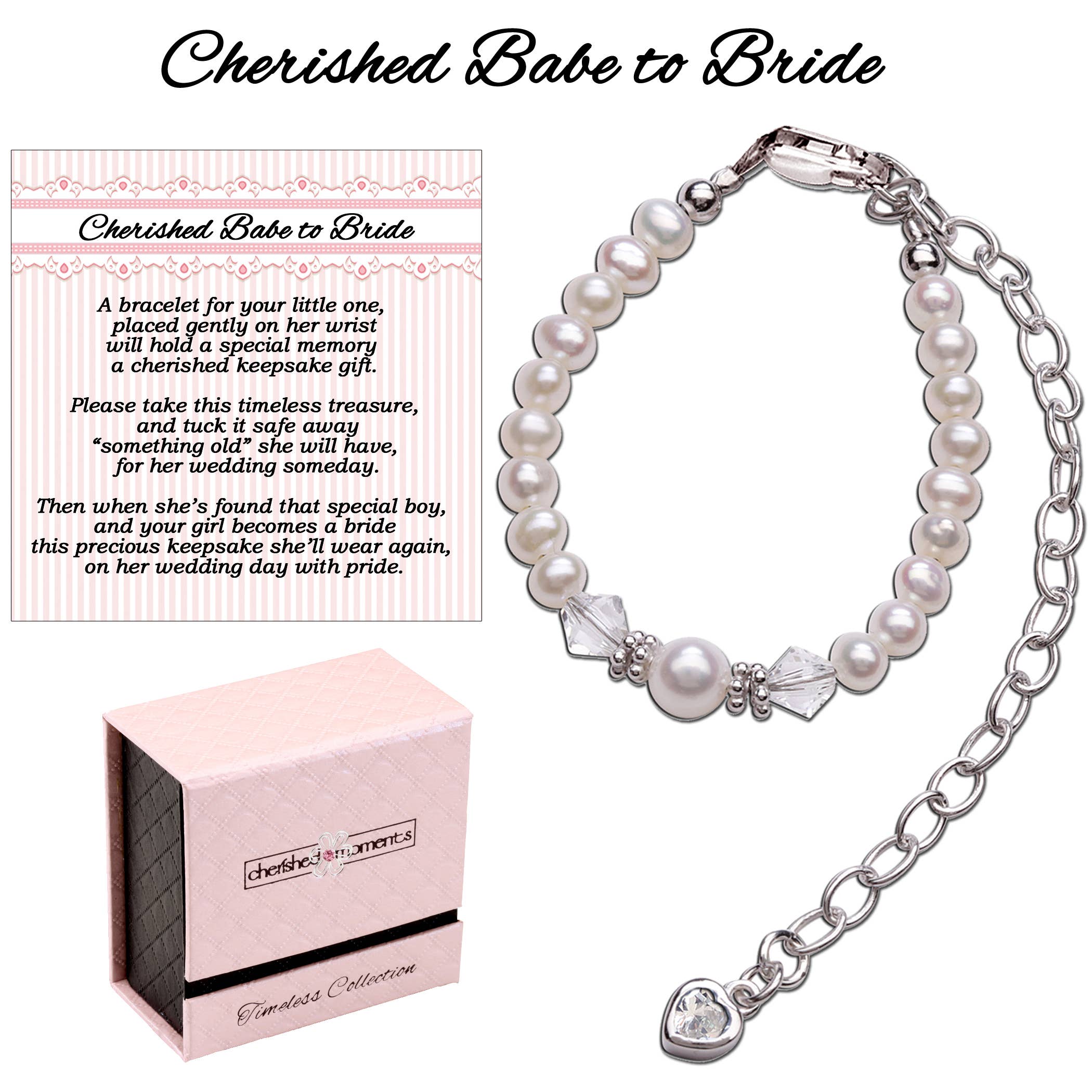 CHERISHED BABY TO BRIDE STERLING SILVER BABY BRACELET