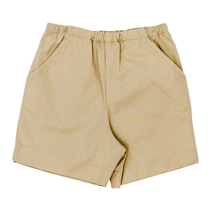 BOYS BASIC ELASTIC WAIST KHAKI TWILL SHORT