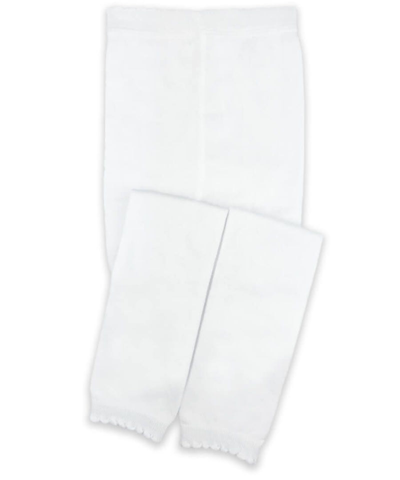 Scallop Pima Cotton Footless Tights