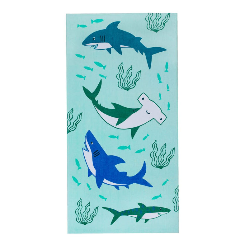 Shark Attack Cotton Beach Towel