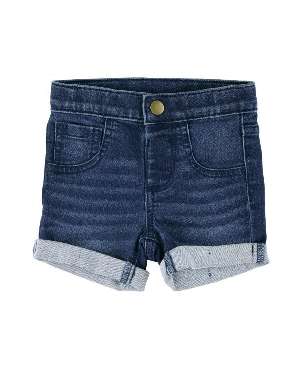 MEDIUM WASH GIRLS' STRETCH DENIM SHORTS