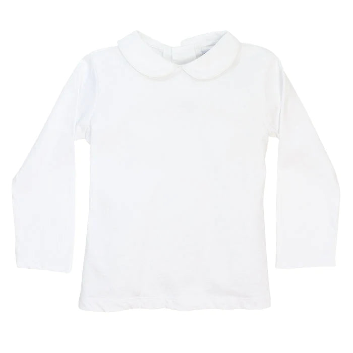 WHITE KNIT UNISEX BUTTON BACK LONGSLEEVE SHIRT