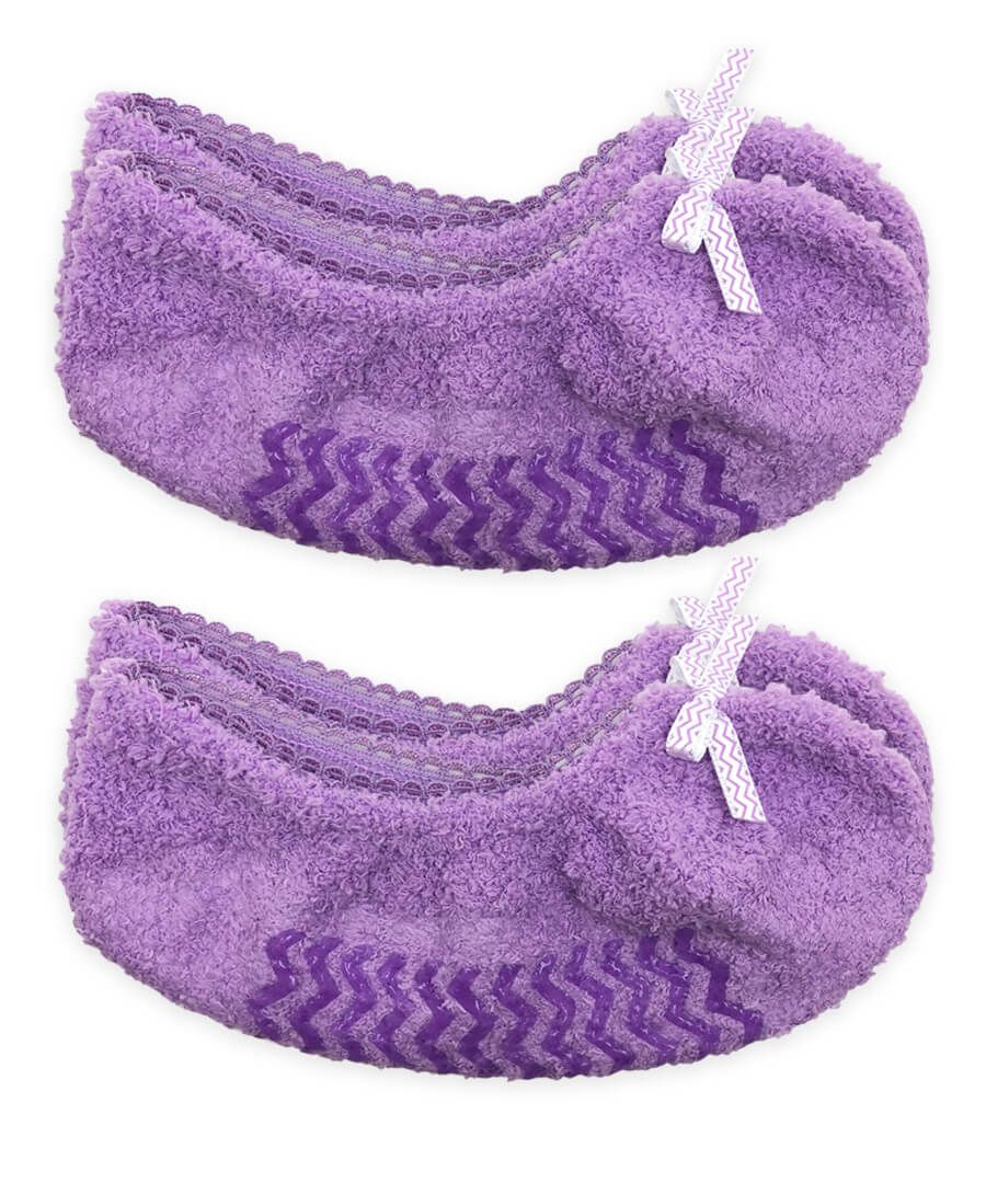 Fuzzy Footie Slippers 2 pairs
