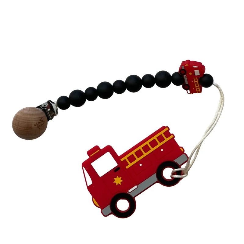 TEETHER & CLIP BUNDLE - FIRE TRUCK