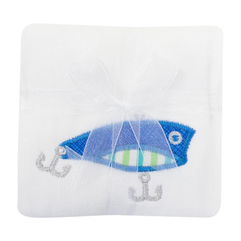 Fishing Pole Applique Burp