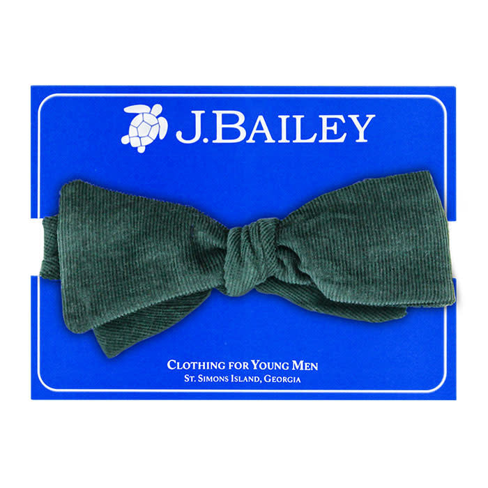 Forest Green Cord Bow Tie