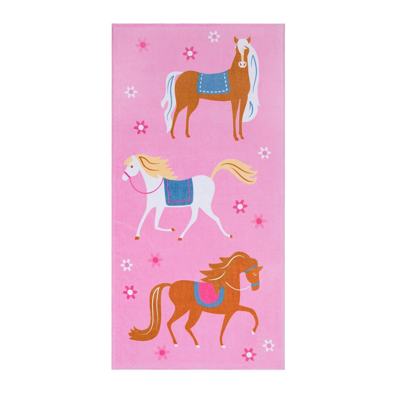 Horses Cotton Beach Towel