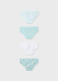 GIRLS 4 PACK COTTON GIRL BRIEFS