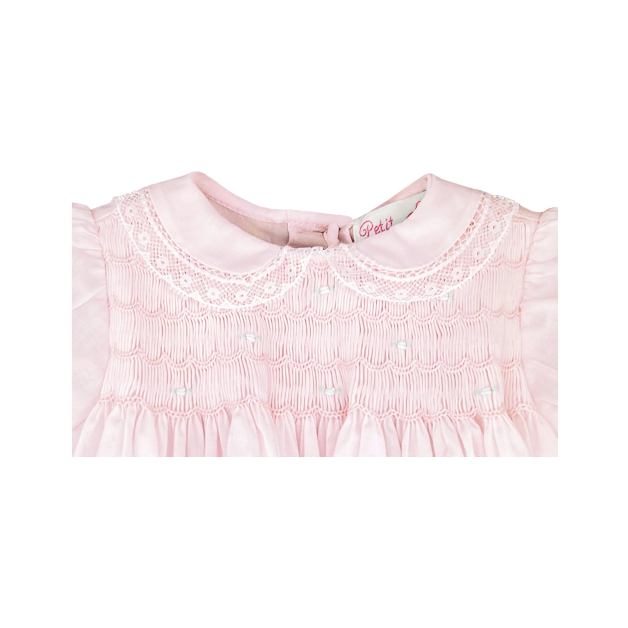 LACE SMOCKED BABY GIRLS DRESS