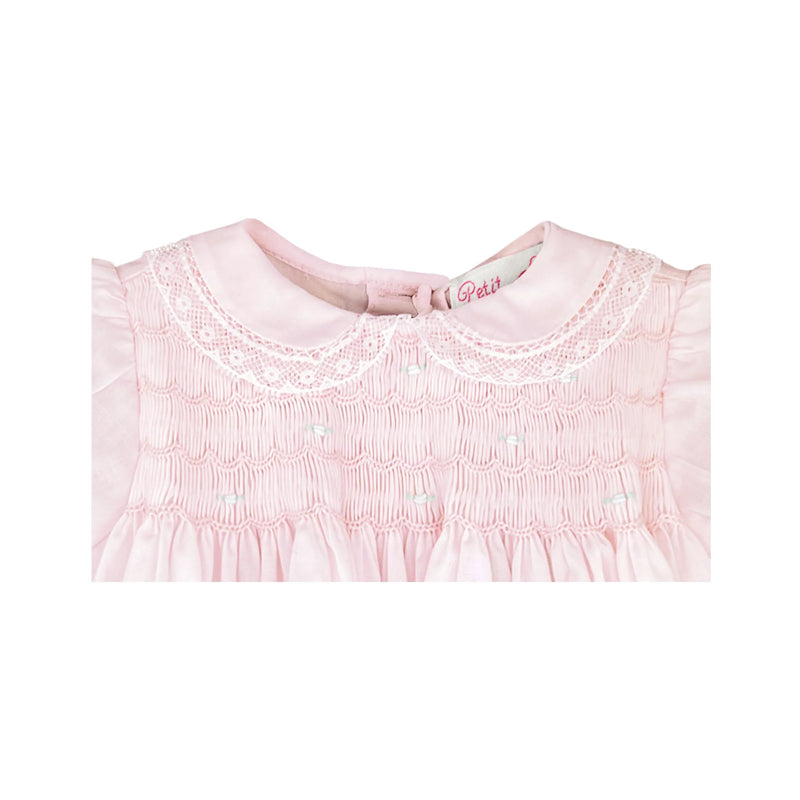 LACE SMOCKED BABY GIRLS DRESS