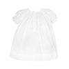 BABY GIRL WHITE WAVE SMOCKED DAYGOWN WITH MATCHING BONNET