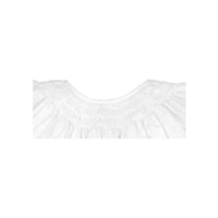 BABY GIRL WHITE WAVE SMOCKED DAYGOWN WITH MATCHING BONNET