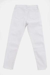 WHITE HIGH RISE ANKLE SKINNY JEAN