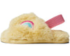 KORA FAUX FUR CROSS STRAP SLIPPER