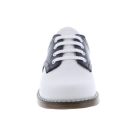CHEER WHITE AND NAVY CLASSIC SADDLE OXFORD SHOE