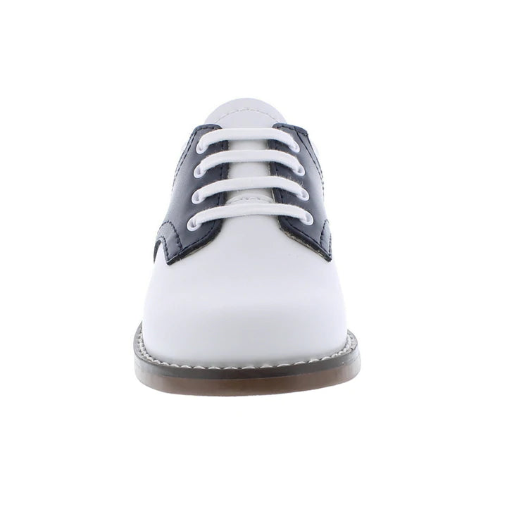 CHEER WHITE AND NAVY CLASSIC SADDLE OXFORD SHOE