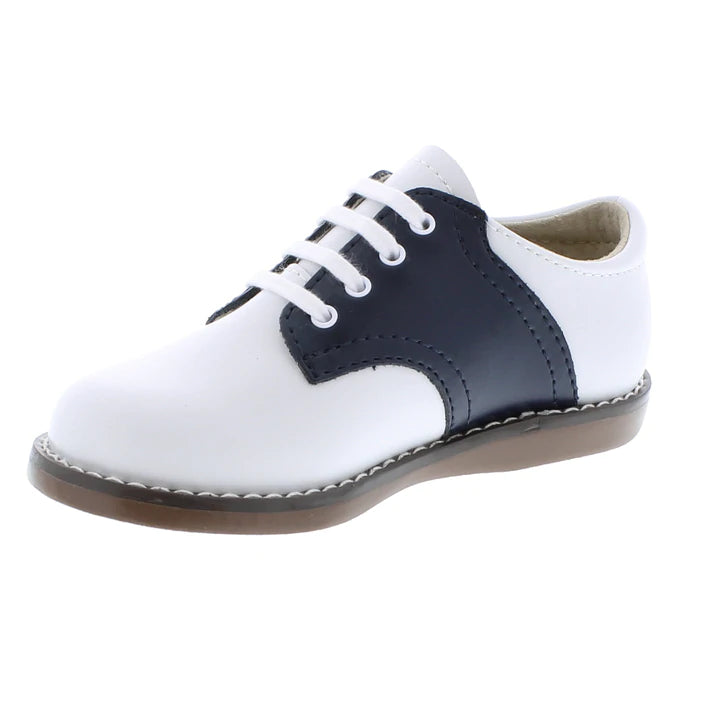 CHEER WHITE AND NAVY CLASSIC SADDLE OXFORD SHOE