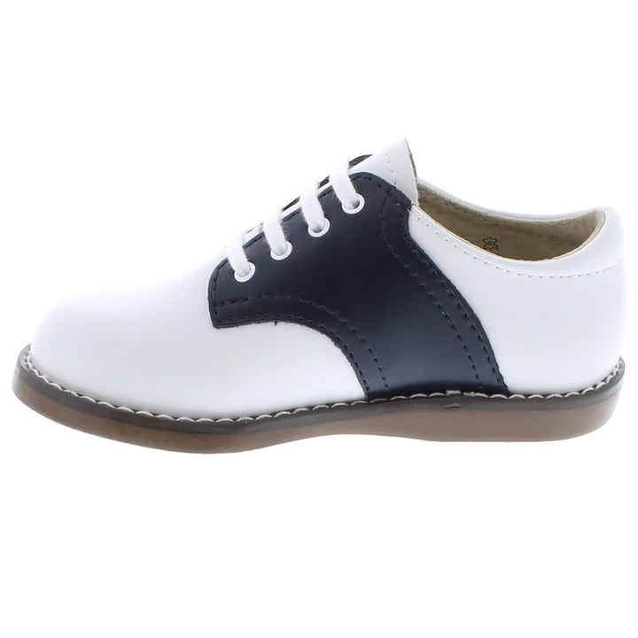 CHEER WHITE AND NAVY CLASSIC SADDLE OXFORD SHOE