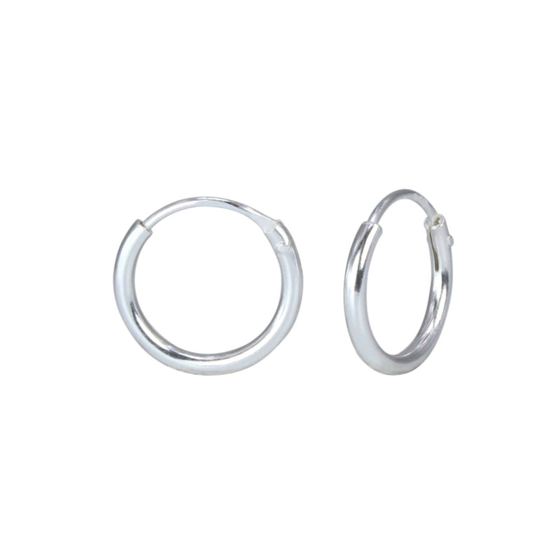 STERLING SILVER ENDLESS HOOP EARRINGS