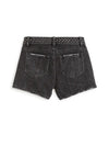 TWEEN BLACK STUDDED HIGH RISHE BLACK DENIM SHORTS