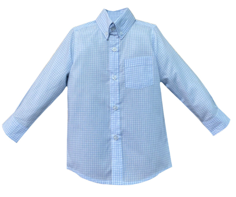 BLUE SQUARE ARTHUR BROTHER BUTTON DOWN