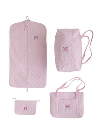 SMOCKED BOW QUILTED LUGGAGE