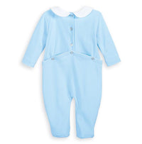 COLLARED PIMA FOOTIE - BLUE