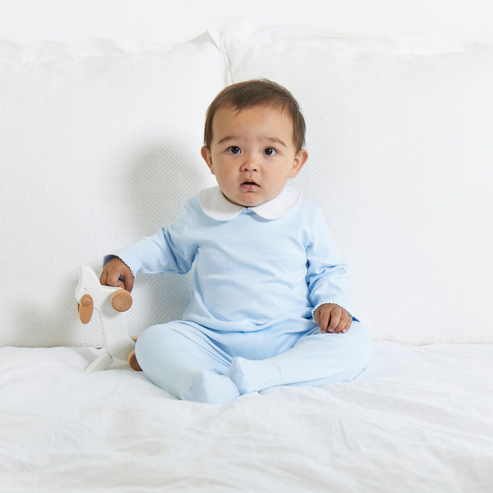 COLLARED PIMA FOOTIE - BLUE
