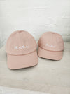 MAMA SCRIPT EMBROIDERED BASEBALL CAP