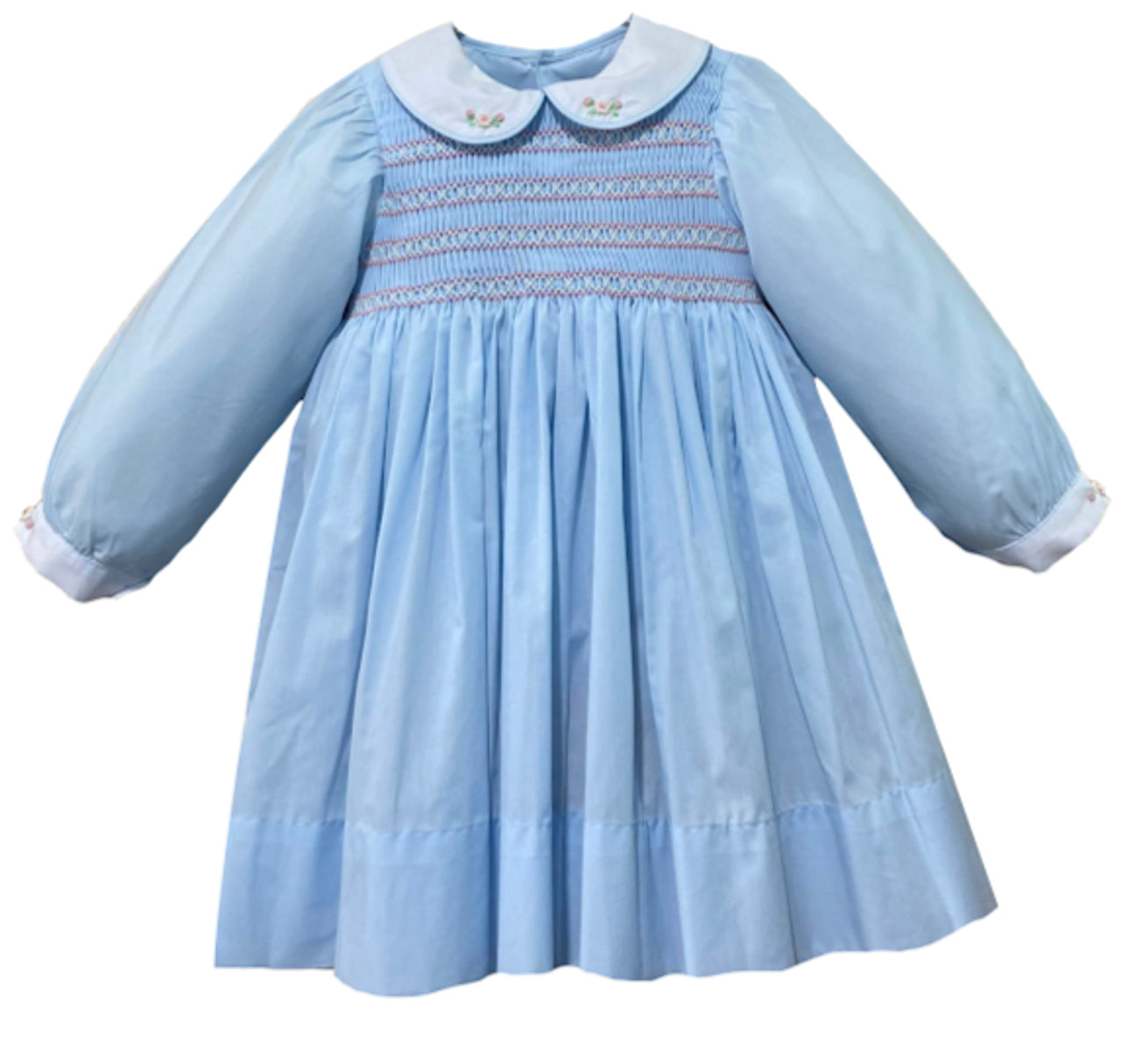 BLUE GEORGIA SMOCKED DRESS
