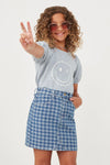 WINKY FACE TEXTURED STRIPE SHIRT