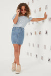 WINKY FACE TEXTURED STRIPE SHIRT