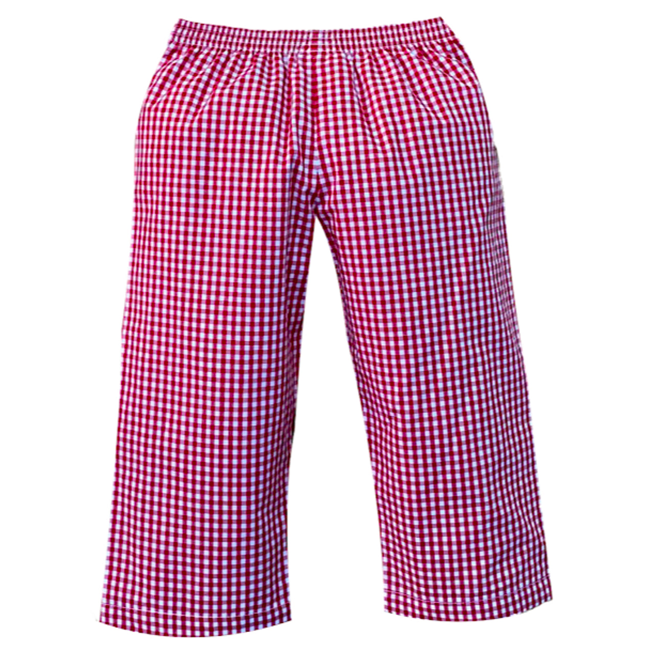 RED BIG GINGHAM JACKSON BASIC PANT