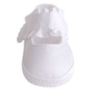 KARA SATIN RUFFLED STRAP MONOGRAMMABLE BABY SHOE